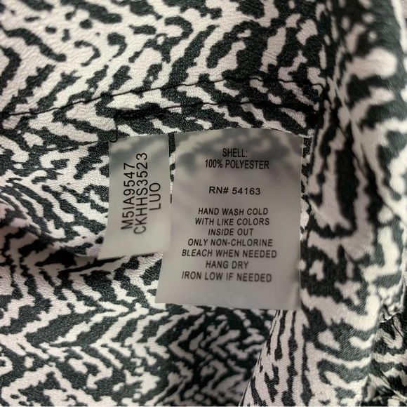 Calvin Klein Ombre Print Button Down Snakeskin Blouse - Picture 9 of 14